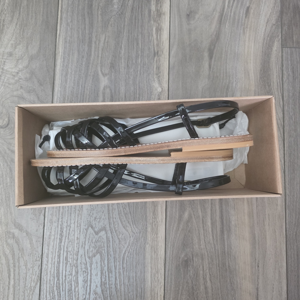 NWT Dôen K.Jacques Handmade Black Leather Sandals - Picture 12 of 16